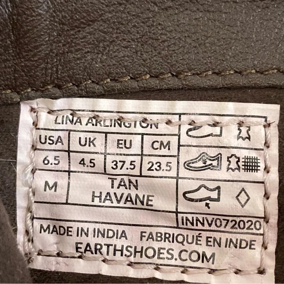 EARTH Sz 6.5 Lina  Arlington Western Style Leather Stacked Heel Ankle Boots - Picture 9 of 12